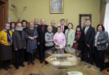 У музеї відбулася конференція до 125-річчя від заснування українського товариства “Сокіл” Учасники наукової конференції “Українська тіловиховна і спортова традиція” у Державному меморіальному музеї Михайла Грушевського у Львові. 27 лютого 2019 р.
